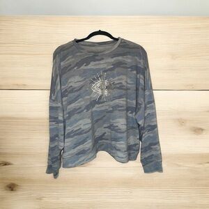 Emily Hsu Designs Gray Camo Sweatshirt